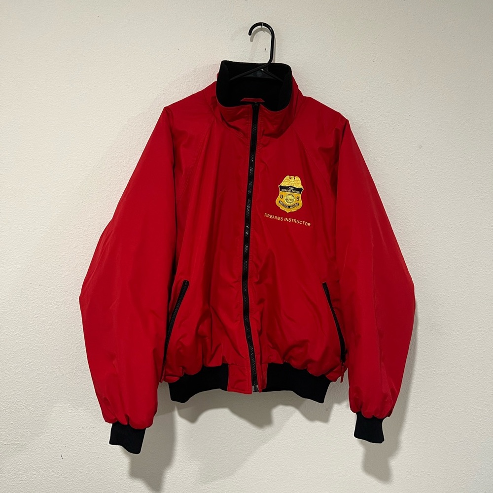 Red Security Jacket With Black Accents - image 2
